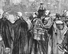 The Prince of Wales taking his seat for the first time in the House of Lords...1863 (1901). Creator: Unknown