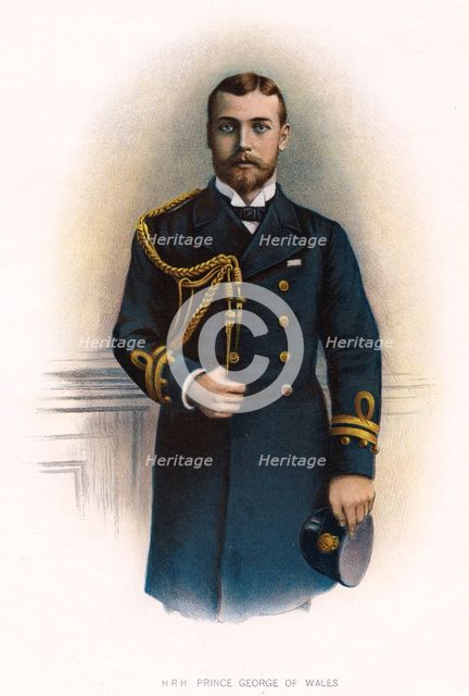 The Prince of Wales, the future King George V (1865-1936), c1900.Artist: JS Virtue