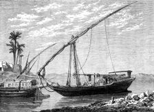 The Prince of Wales Visit to Egypt: the Nile Boat - from a drawing by Frank Dillon, 1862. Creator: Richard Principal Leitch