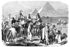 The Prince of Wales Visit to Egypt: a portion of the Royal Party leaving the encampment..., 1862. Creator: Unknown