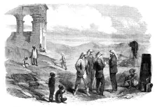 The Prince of Wales Visit to Egypt: His Royal Highness examining the negatives taken by..., 1862. Creator: Unknown