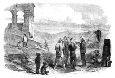 The Prince of Wales Visit to Egypt: His Royal Highness examining the negatives taken by..., 1862. Creator: Unknown