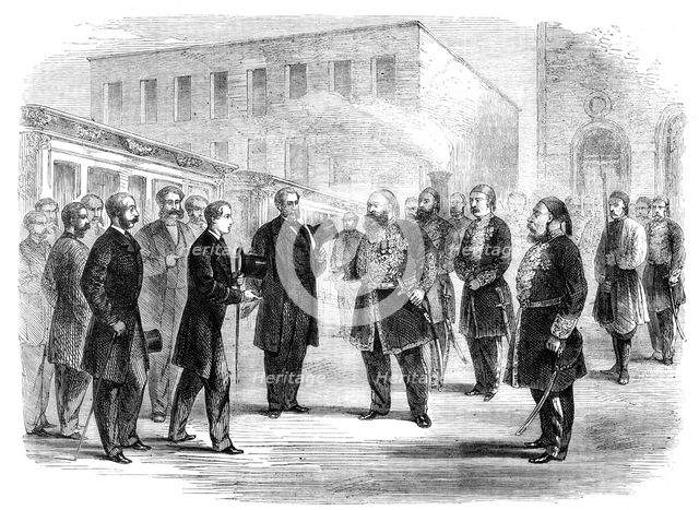 The Prince of Wales' Visit to Egypt: Reception of His Royal Highness by Said Pacha..., 1862. Creator: Unknown.