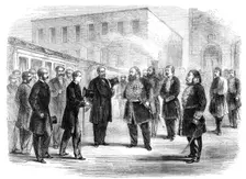 The Prince of Wales Visit to Egypt: Reception of His Royal Highness by Said Pacha..., 1862. Creator: Unknown