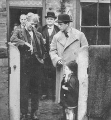 The Prince of Wales visiting a miner's cottage in the Northeast of England, 1929 (1936)