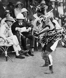 The Prince of Wales watching a traditional dance, Freetown, Sierra Leone, 1925