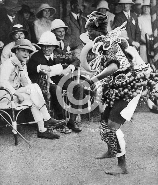 The Prince of Wales watching a traditional dance, Freetown, Sierra Leone, 1925. Artist: Unknown
