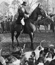 The Prince of Wales with the Beaufort Hunt, 1923