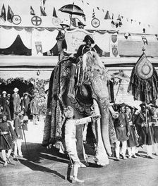 The Prince of Wales with the Maharajah of Gwalior during his Indian tour, 1921. Creator: Unknown