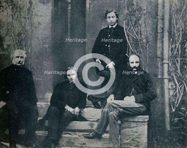 The Prince of Wales and his tutors at Oxford University, c1860 (1910). Creator: Unknown.
