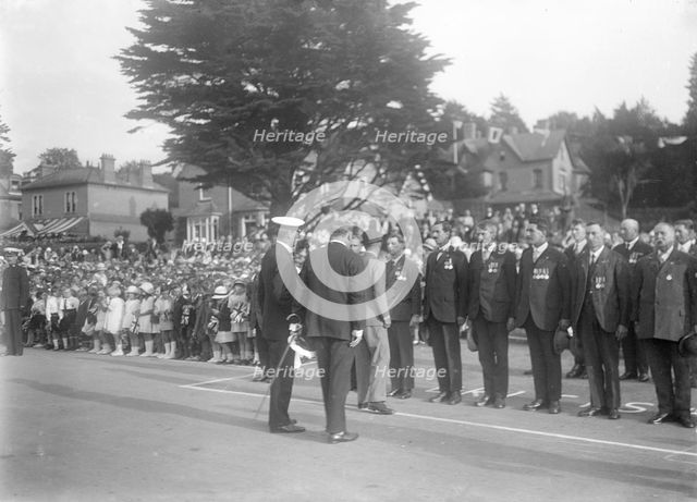 The Prince of Wales and servicemen, Isle of Wight, 1926. Creator: Kirk & Sons of Cowes.