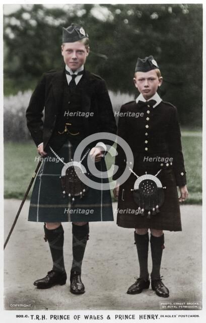 The Prince of Wales and Prince Henry, c1910(?). Artist: Ernest Brooks.