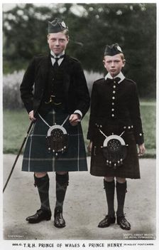 The Prince of Wales and Prince Henry, c1910(?). Artist: Ernest Brooks
