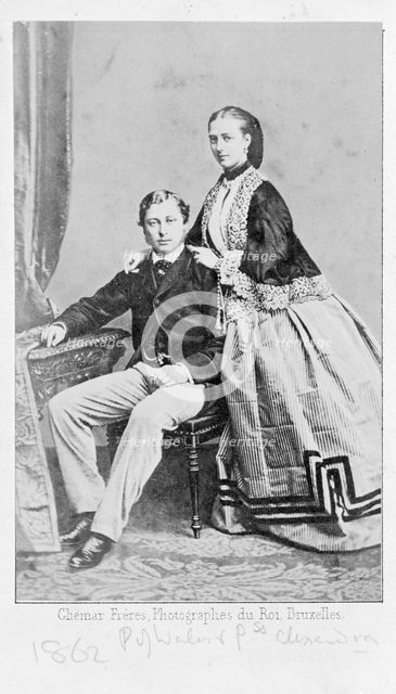 The Prince of Wales and Princess Alexandra of Denmark (when engaged), 1862. Artist: Unknown