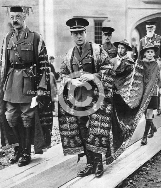 The Prince of Wales as chancellor of the University of Wales, Bangor, 1923. Artist: Unknown