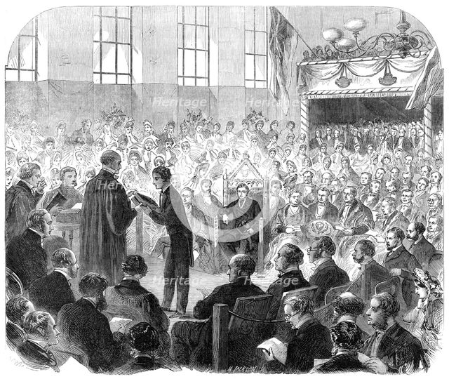 The Prince of Wales at the Apposition of St. Paul's School, on Wednesday, June 15, 1864.  Creator: Mason Jackson.