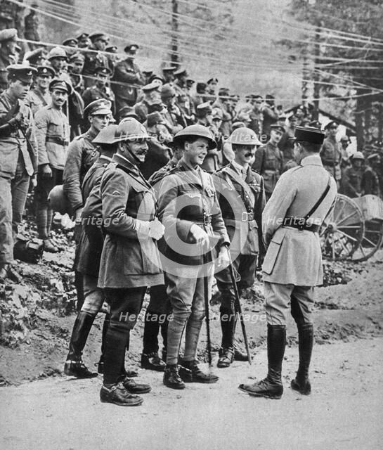 The Prince of Wales at the Italian front, 1917. Artist: Unknown