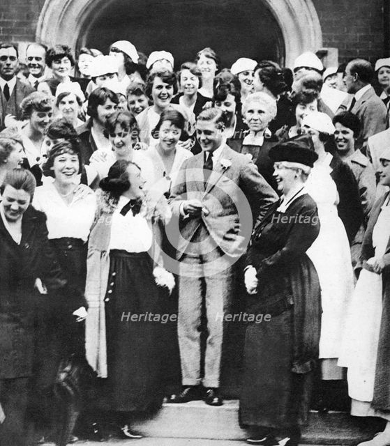 The Prince of Wales at the Ontario Agricultural College, Canada, 1919. Artist: Unknown
