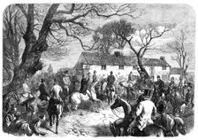 The Prince of Wales at the Meet of the Burton Hounds, Green Man, Lincoln Heath, 1870. Creator: Unknown