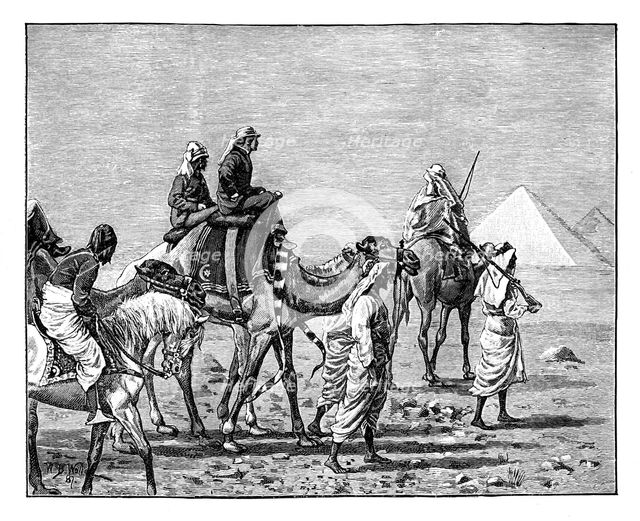 'The Prince of Wales at the Pyramids', c1861. Artist: Unknown