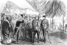 The Prince of Wales at landing at Gibraltar, from a sketch by our special artist, 1876. Creator: C.R.