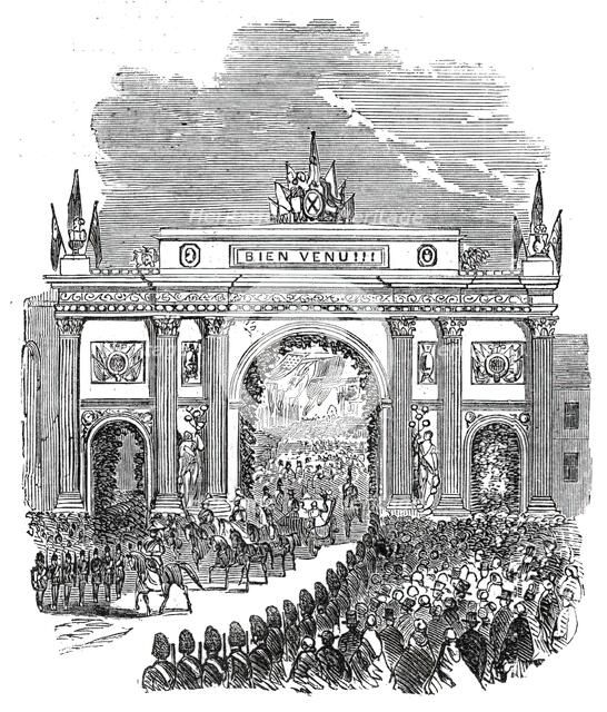 The Prince of Wales at Montreal - Arch at the head of M'Gill Street, 1860. Creator: Unknown.
