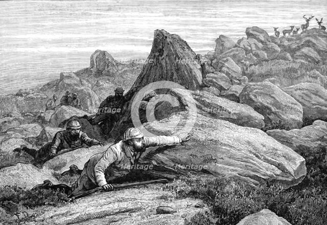 The Prince of Wales deer-stalking on Lochnagar, 1881. Creator: Unknown.