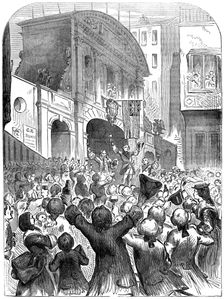 The Prince of Wales drinking success to the war at Temple Bar, London, 18th century, (19th century)
