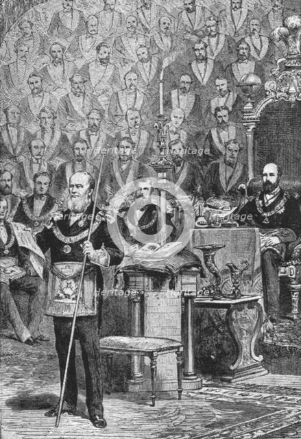 'The Prince of Wales' First Installation as Grand Master of the Freemasons, April 28, 1875', (1901). Creator: Unknown.