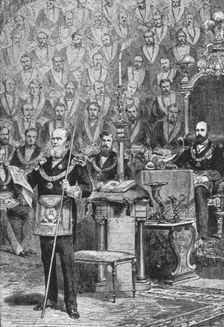 The Prince of Wales First Installation as Grand Master of the Freemasons, April 28, 1875 (1901). Creator: Unknown