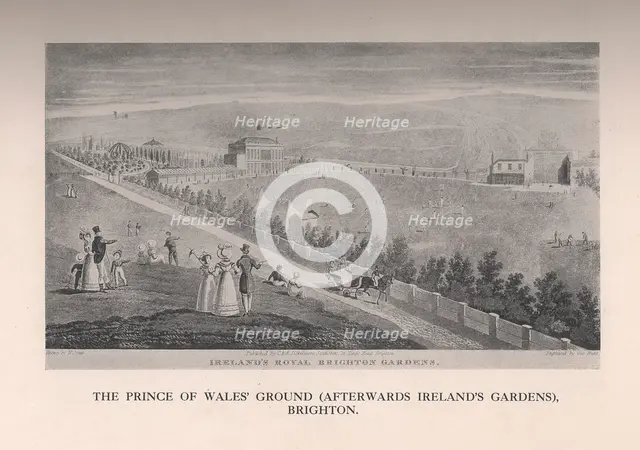 The Prince of Wales Ground (afterwards Ireland's Gardens), Brighton, Sussex, 19th century (1912). Artist: George Hunt.