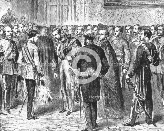 'The Prince of Wales Holding his First Levee, February 18, 1863', (1901). Creator: Unknown.