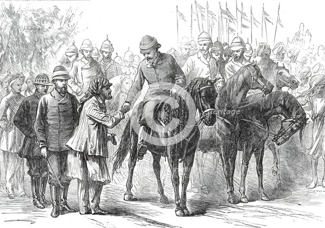 The Prince of Wales in the Terai: Meeting with Sir Jung Bahadoor...1876. Creator: Unknown.