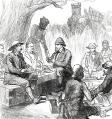 The Prince of Wales in the Terai: Tiffin in the Jungle...1876. Creator: C.R.