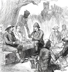 The Prince of Wales in the Terai: Tiffin in the Jungle...1876. Creator: C.R.