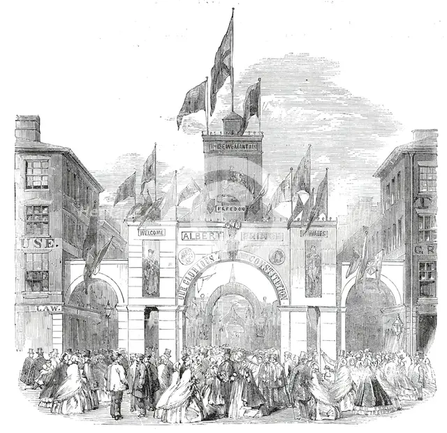 The Prince of Wales in Canada - the Orangemen's Arch at Toronto, 1860. Creator: Unknown.