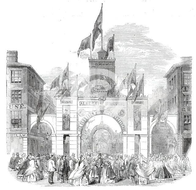 The Prince of Wales in Canada - the Orangemen's Arch at Toronto, 1860. Creator: Unknown.