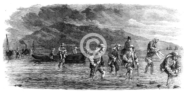 The Prince of Wales in Egypt: the Royal Party landing on the Arabian coast, on their..., 1862. Creator: Unknown.
