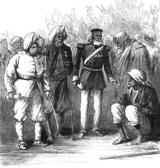 The Prince of Wales in India: group of survivors of the Defence of Lucknow...1876. Creator: W. H. O.
