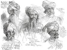 The Prince of Wales in India: native soldiers distinguished for their services, 1876. Creator: William Simpson