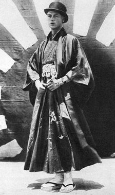 The Prince of Wales in Japanese costume, Japan, 1922