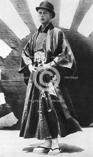 The Prince of Wales in Japanese costume, Japan, 1922. Artist: Unknown