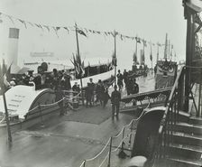 The Prince of Wales inaugurating the London Steamboat Service, River Thames, London, 1905
