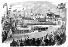 The Prince of Wales landing at St. John, New Brunswick..., 1860. Creator: Unknown