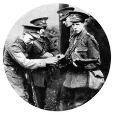 The Prince of Wales loading a rifle in the Grenadiers, First World War, 1914