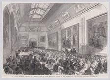 The Prince of Wales Presiding at a Meeting, held at South Kensington Museum, o..., January 19, 1867. Creator: Anon