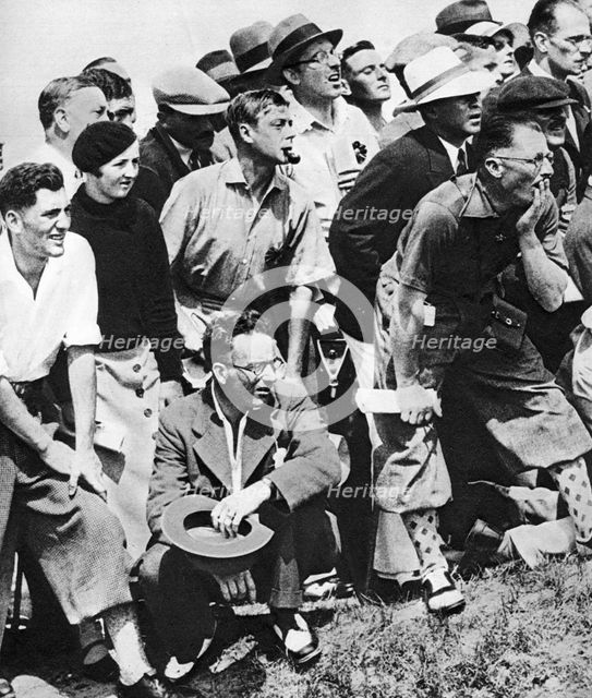 The Prince of Wales smokes a pipe at the Open Golf Championship, St Andrews, c1930s. Artist: Unknown