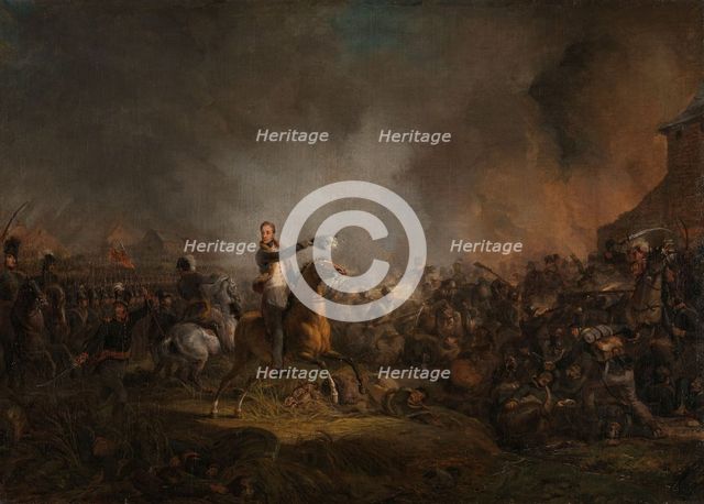 The Prince of Orange at Quatre Bras, 16 June 1815, 1817-1818. Creator: Jan Willem Pieneman.