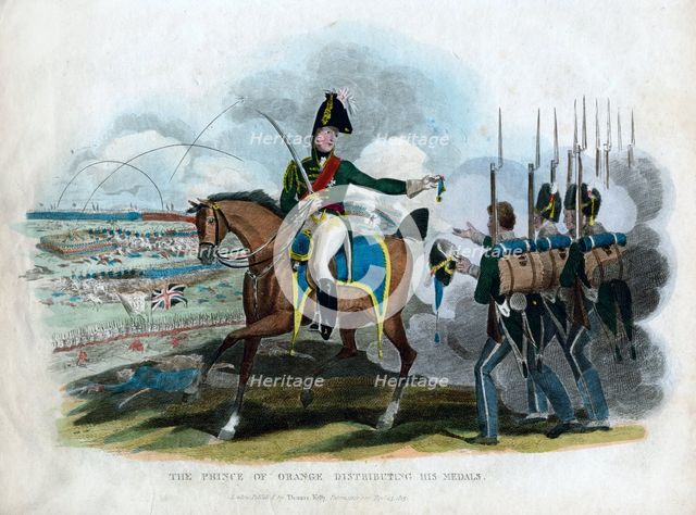 'The Prince of Orange Distributing His Medals', 1815. Artist: Unknown