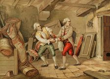 The Prince of Peace guided by a faithful servant, Mutiny of Aranjuez, (17-19 March 1808), 1881. Creator: Unknown